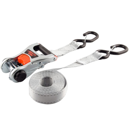 Erickson 1.25"X12Ft 2000 lb Deluxe Rat Tie Downs w/ Web Clamp & Safety Snap Hks 31353